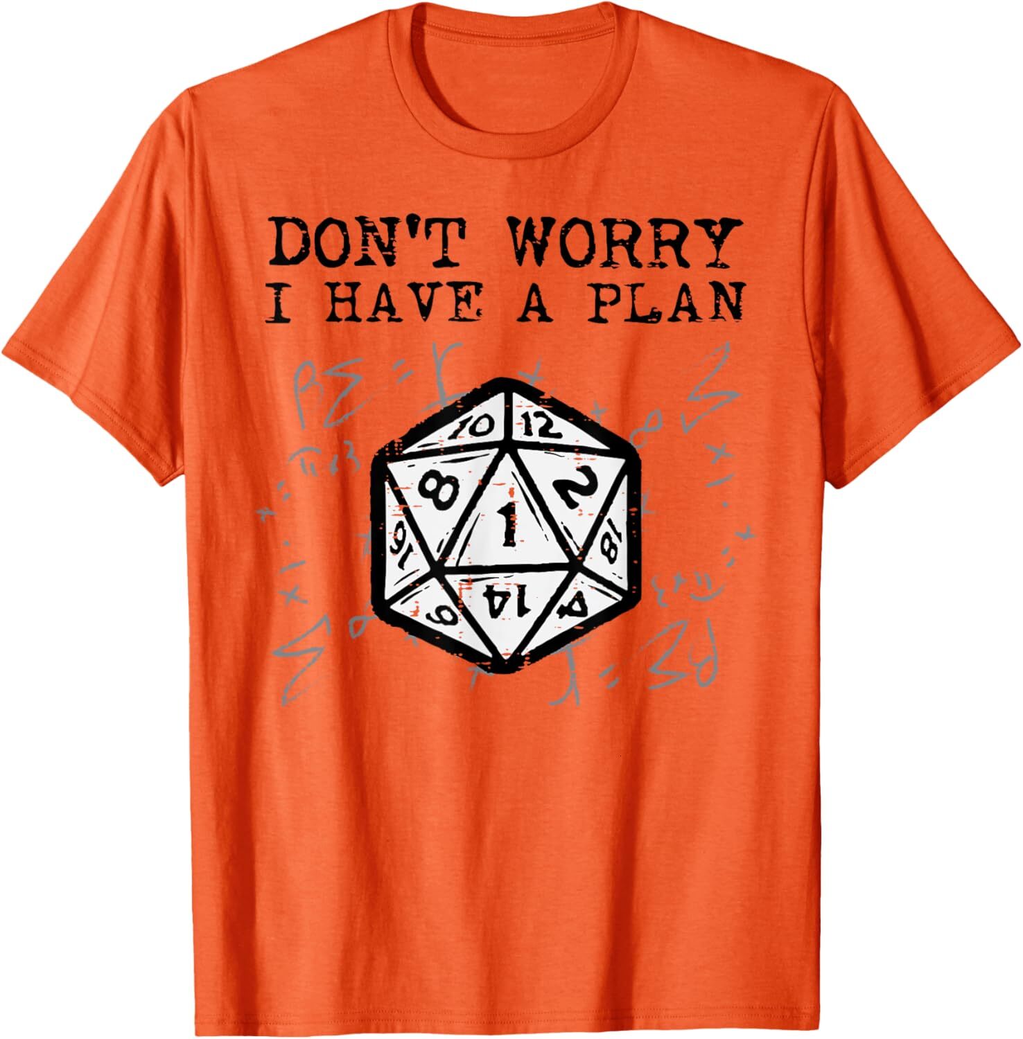 T shirt for Mens RPG Gamer Dont Worry I Have Plan Funny Men Boys KidsGraphic Tee Casual Tops Clothes Short sleeve