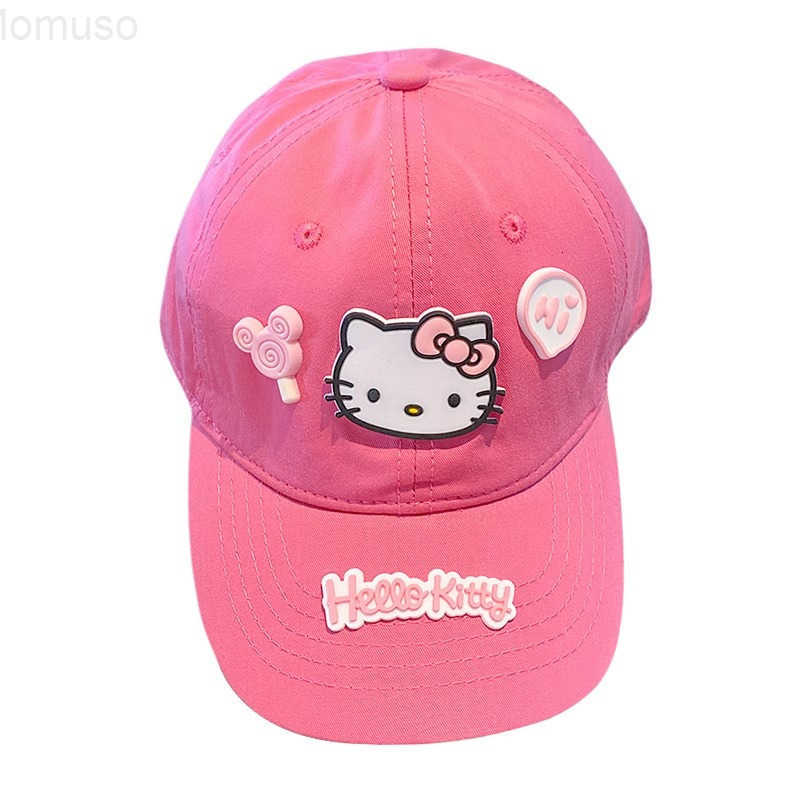 Sanrio Childrens Hello Kitty Baseball Cap Spring Summer 3D Cartoon Wide Brim Kids Sun Hat H251110