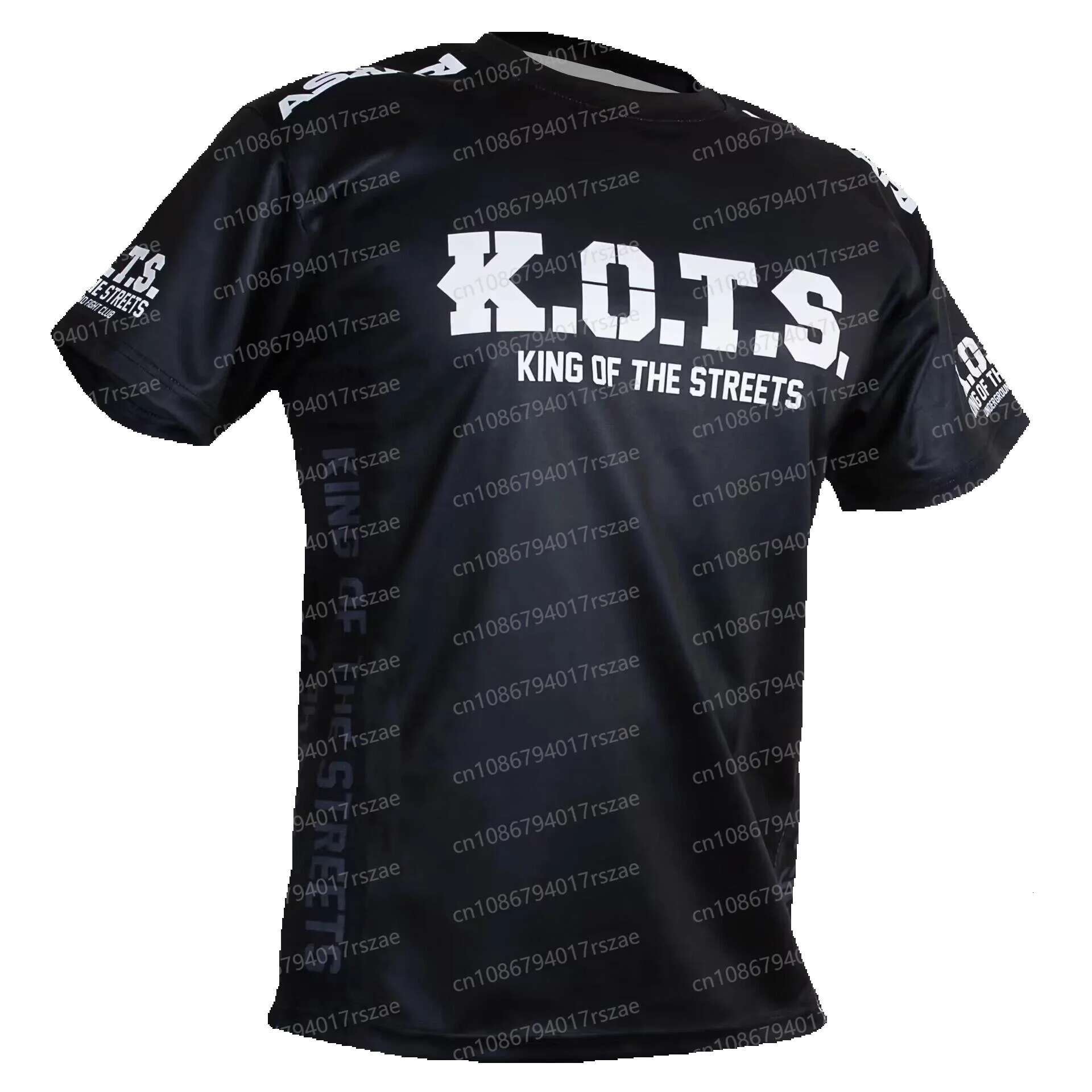 Askari Boxing Match 3D Design Fierss Short Sleeve Breathable Mesh Sports Men's Outdoor Training T-shirt