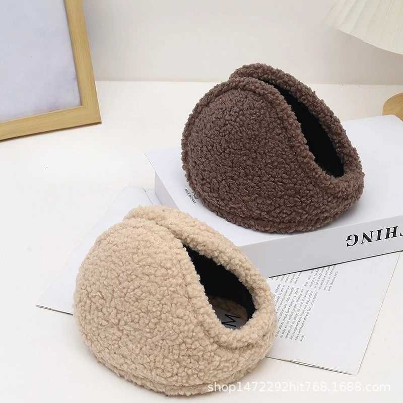 Lamb Wool Teddy Fleece Ear Muffs for Men Women Winter Warm Thick Plush Ear Cover Windproof Cold Protection W251110