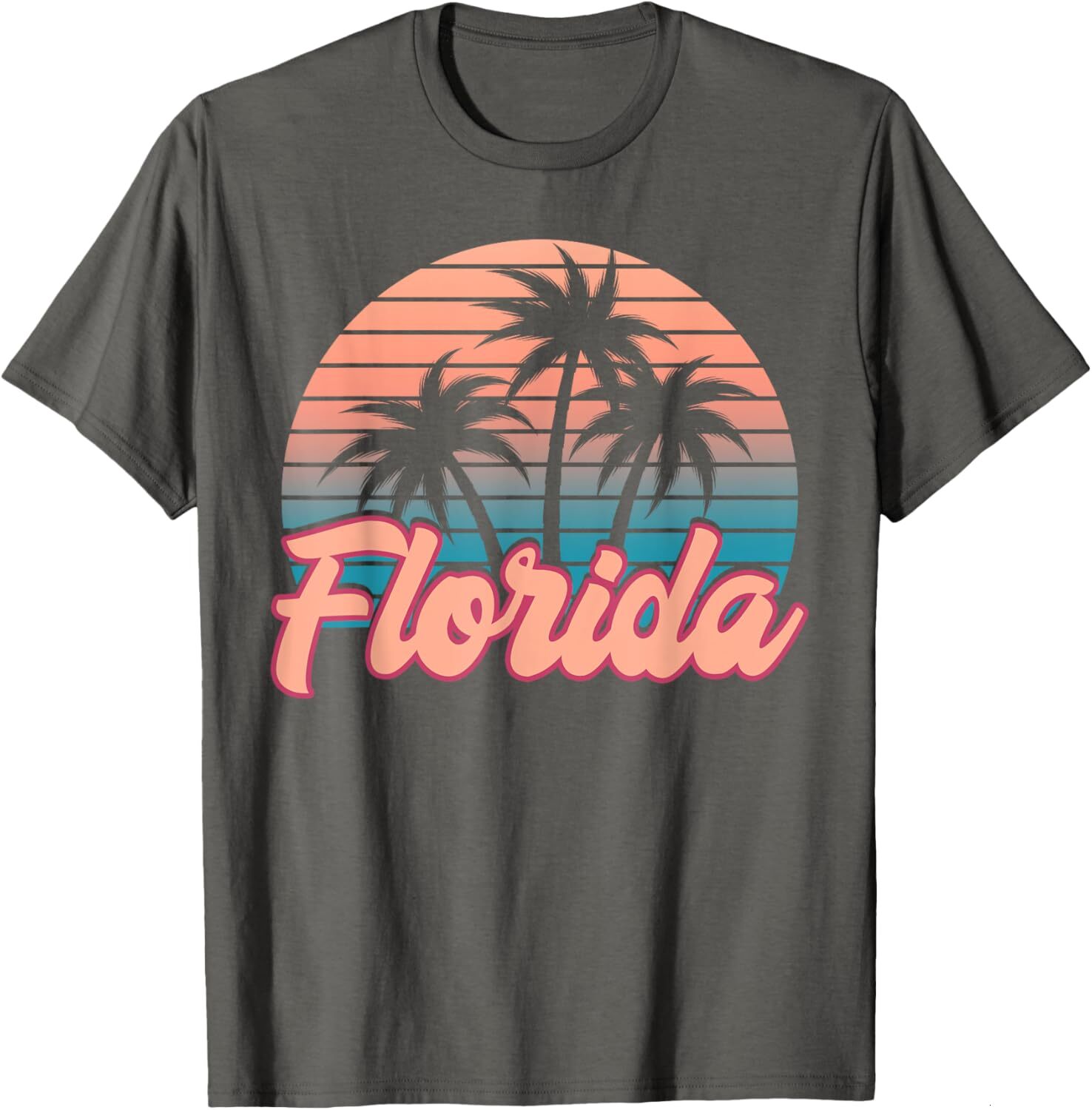 T shirt for Mens Retro Palm Trees Tropical Summer Vibes Florida Graphic Tee Casual Tops Clothes Short sleeve cool