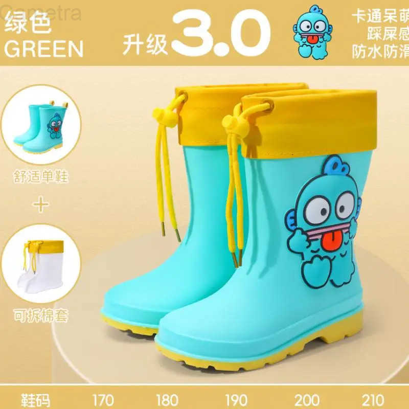 Sanrio New Childrens Boots Sanrios Kuromi My Melody Children Rain Boots Good-Looking Water Shoes High Quality Fashion Rain Boot H251110