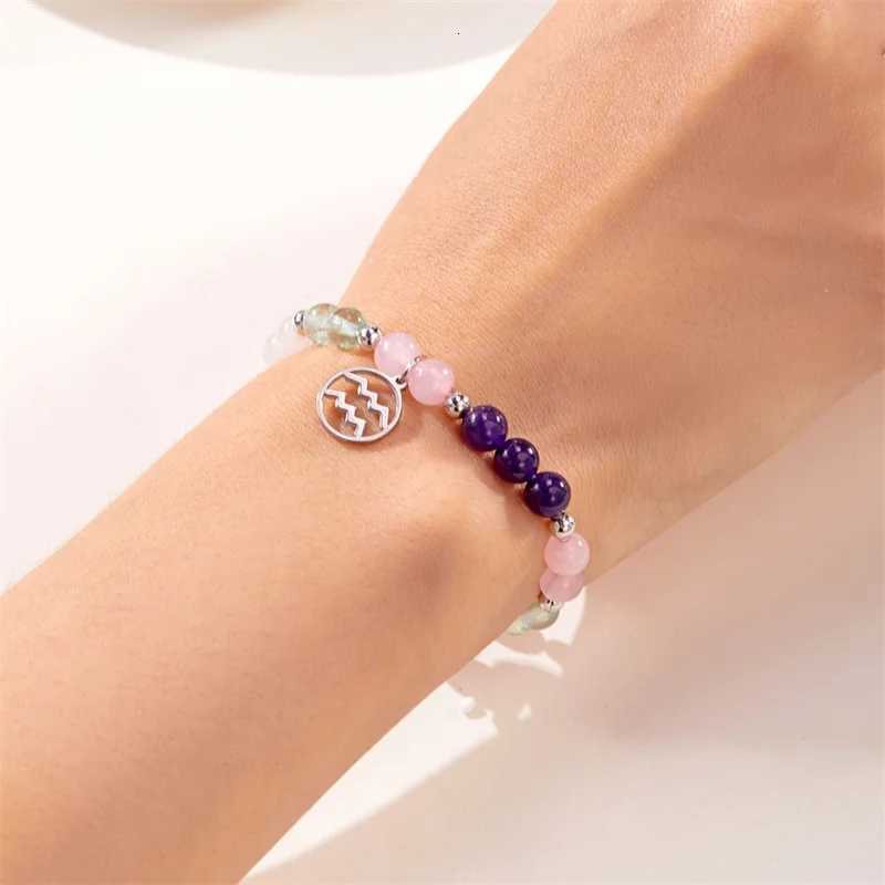 12 Zodiac Beaded Bracelet Aries Taurus Gemini Cancer Leo Virgo Libra Scorpio Aquarius Pisces Gifts Women Jewelry GiftT251110