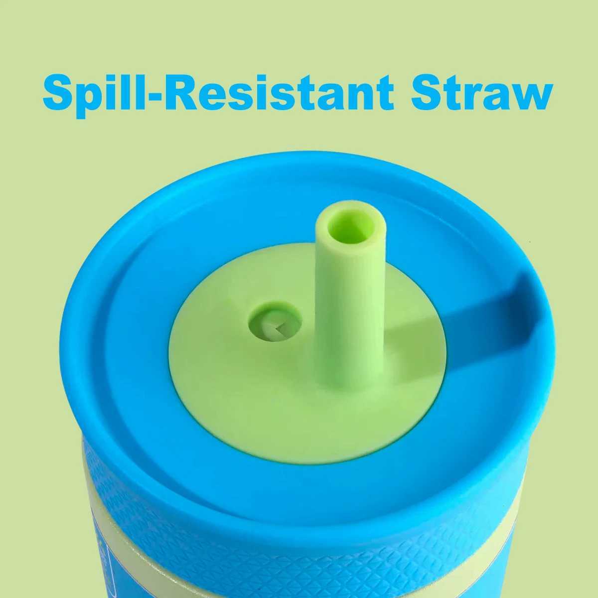 Fashionable cup Owalaa kids Water bottlesmall cup 12oz 355ML with strawsuitable for kidsStudentcampingindoor and Outdoor use Y251110