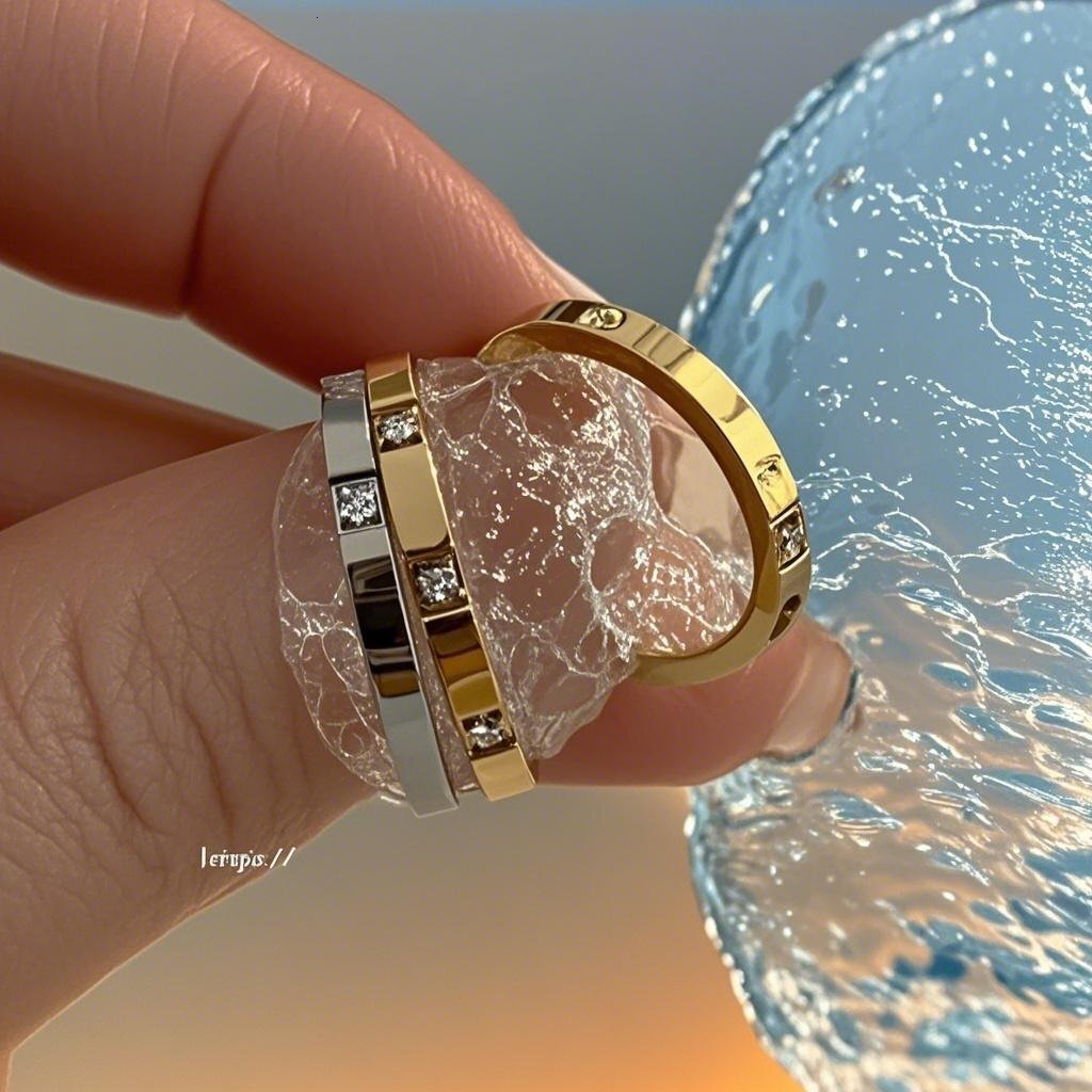 Stainless Steel Ring For Women, Niche High-end Designer Ring Light Luxury, Non-fading, Ins Style, Rose Gold Fashion Ring Starry Sky Design, Women'