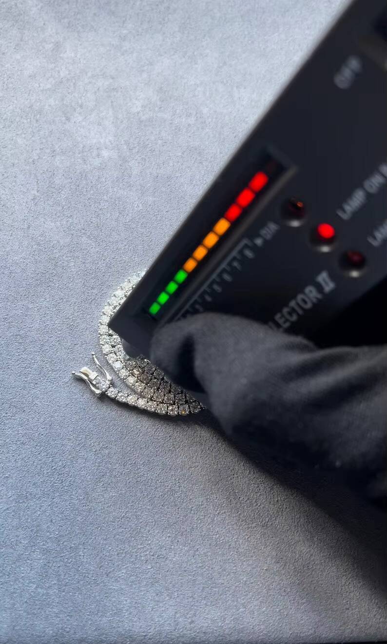 Rinntin MON01 Wholesale Diamond Tennis Chain Necklace 3mm 4mm 5mm VVS Iced Out 925 Silver Fine Jewelry Moissanite Tennis Chain