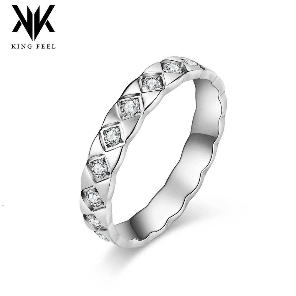 INS Minimalist Style Stainless Steel Carved Diamond Inlaid Women's Ring Titanium Steel All Diamond Handmade Jewelry Fashion Ring Manufacturer Des