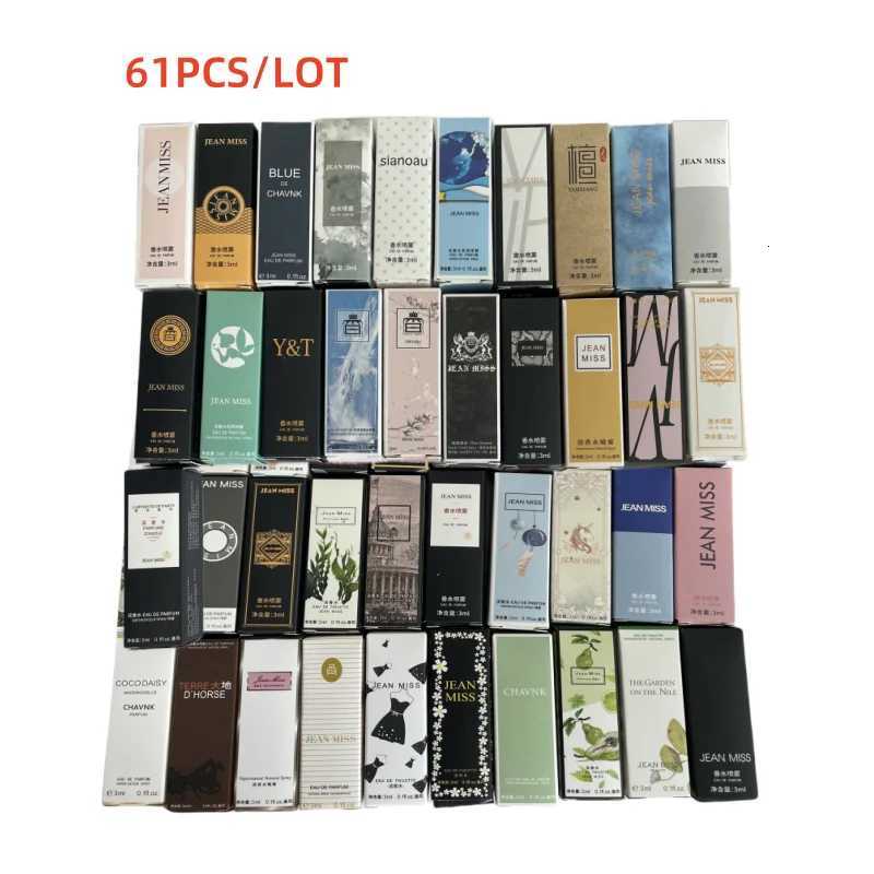 61pcs/lot 3ml Brand Perfume Woman Men Fragrance Flower Fruit Fragrances JEAN MISS Hot Perfumed Fashion Lady Female Male Perfumes X251110