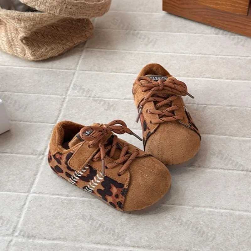 Childrens Casual Cotton Shoes 2025 Autumn Winter New Boys Girls Sports Shoes Kids Leopard Print Warm Plush Toddler SneakersT251110