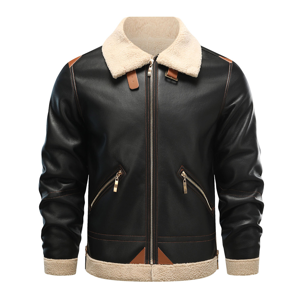 Men's Leather Jacket Designer PU Jackets Motorcycle Outdoor Sport Jackets Windproof Lapel Fashion New Male Streetwear Coat