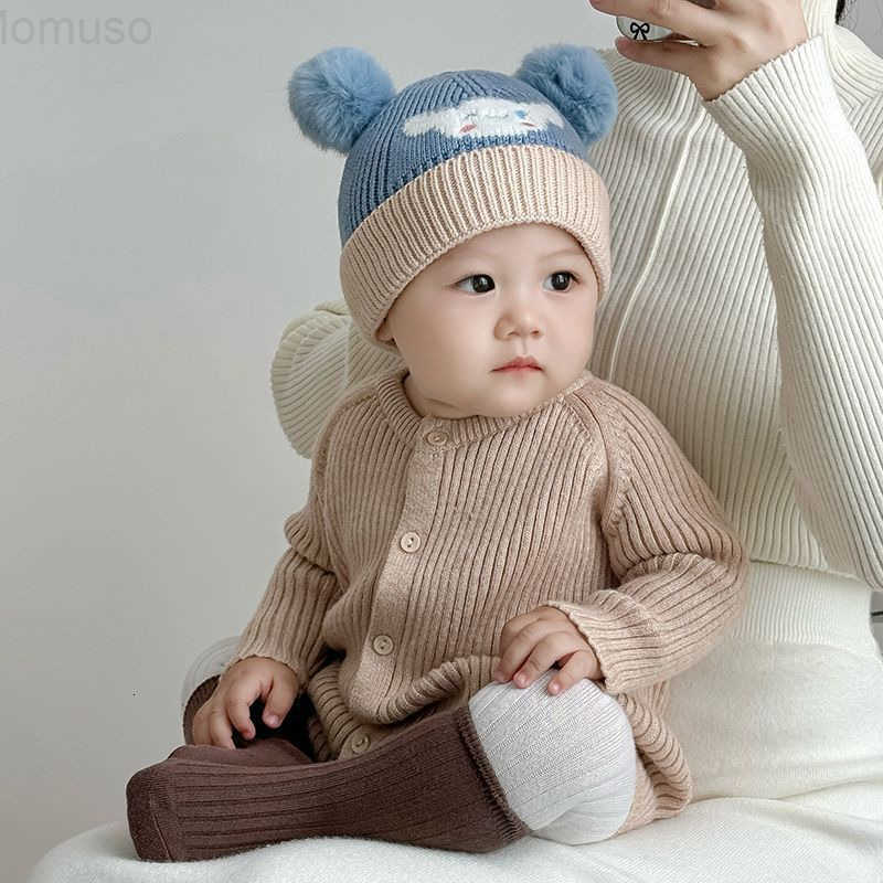 Sanrio Baby Hat Infant Autumn Winter Plush Hat Boys and Girls Warm Thickened Cute Adorable Pullover Ear Protection Hat H251110