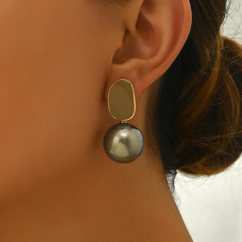 Chic Gold Sier Ball Drop Earrings Lightweight, Stylish Design Effortless Elegance, Perfect For Everyday Wear TY