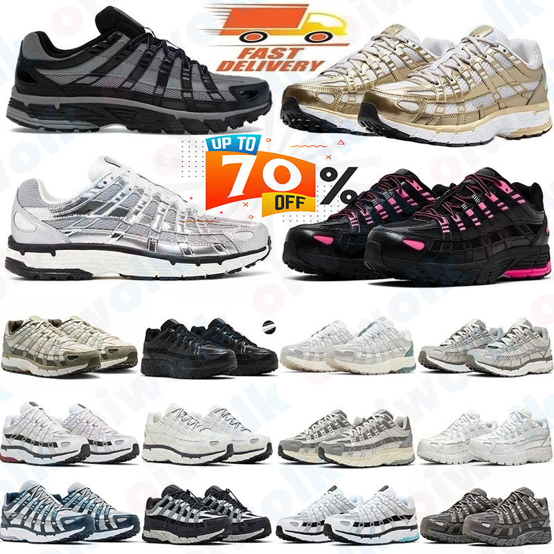 p6000 mens designer running shoes for men women sneakers triple white black cool grey celestine smoke metallic silver racer blue outdoor sport trainers