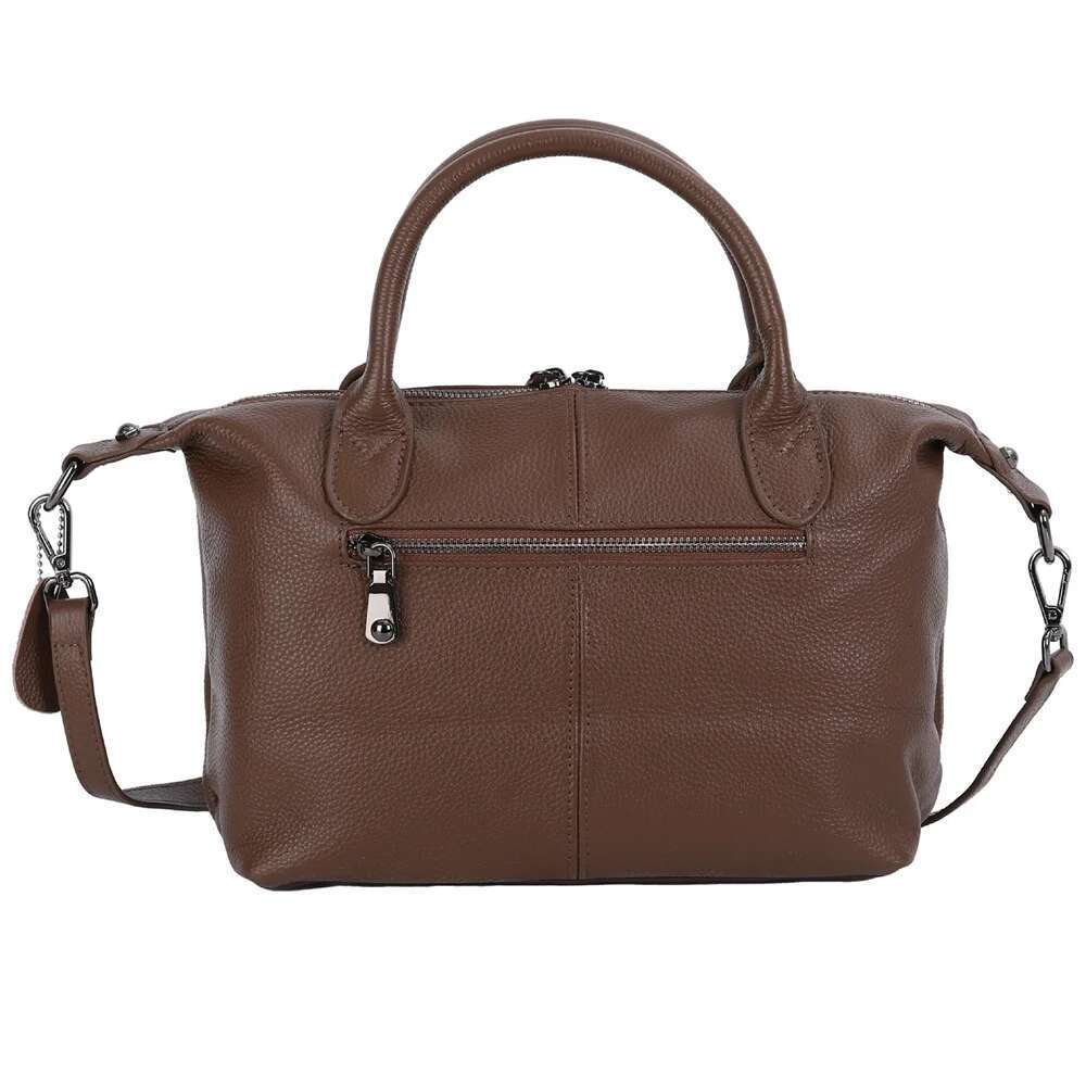 Highend Top Grain Cowhide Lady Genuine Leather Women Handbag Shoulder Messenger Bag Tote Purse Black Blue Grey Khaki Purple M009