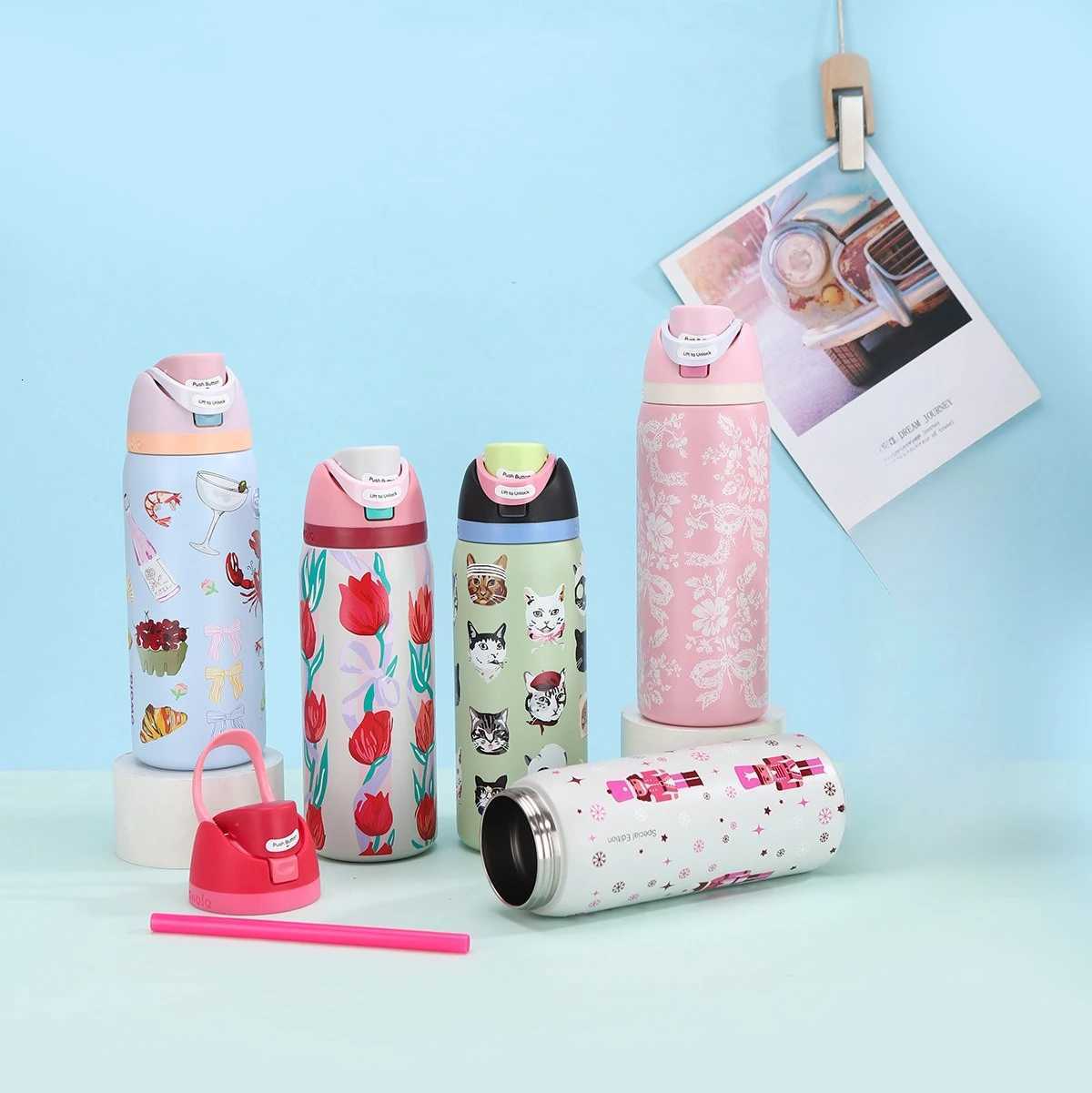 Fashionable cup O-Wa 32oz 24oz Vacuum Thermos Unbreakable Stainless Steel Water Bottle for Camping Gym Off Hot Cold Y251110