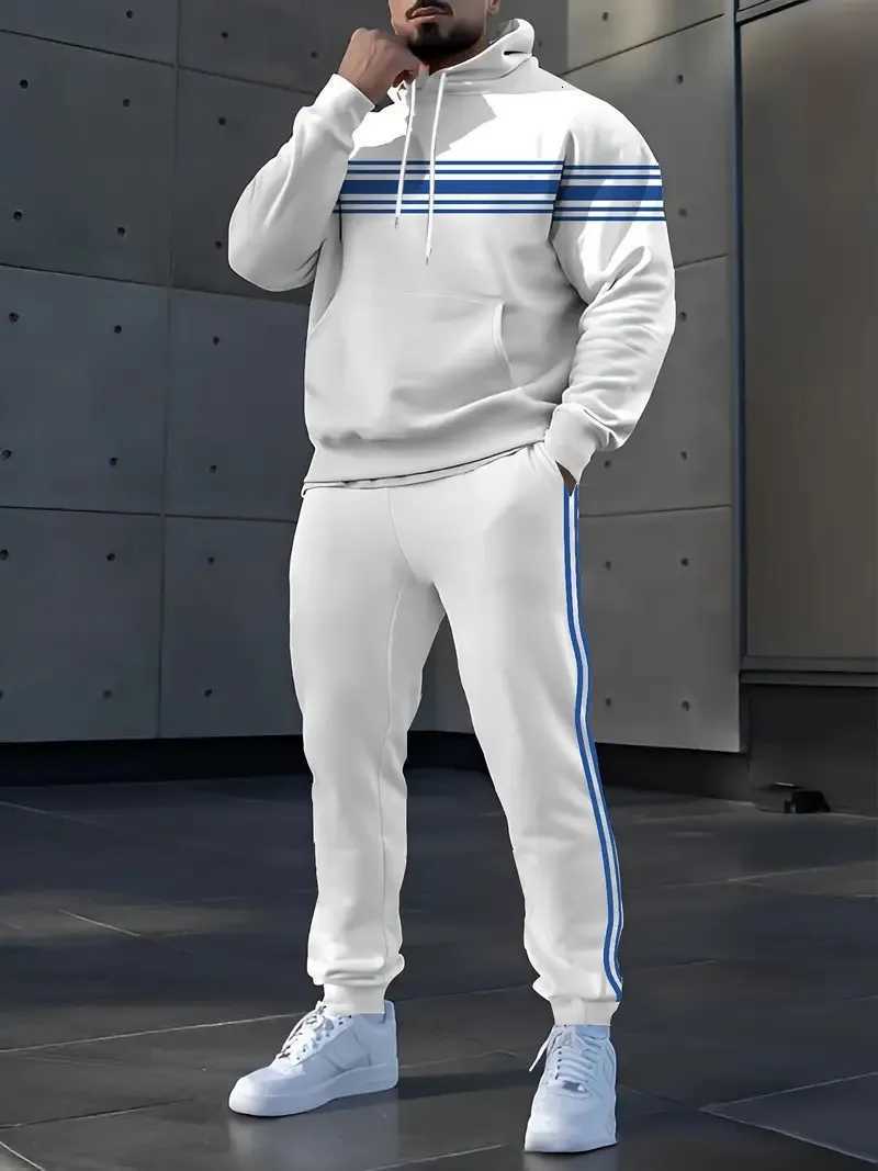 The new mens set for Spring and Autumn 2025 features a casual fashionable soft and comfortable 3D checkered pattern print W251110