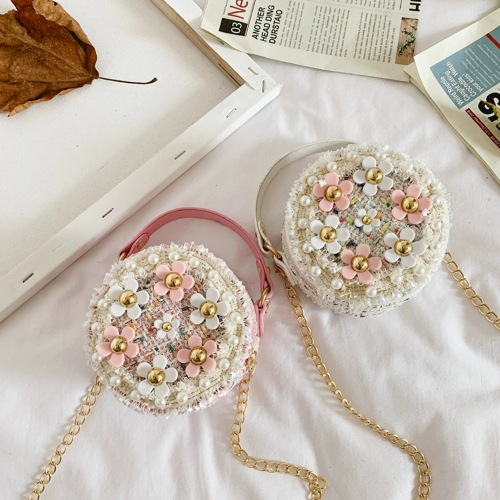 Women Bag Lady Little Girls Toddler Princess Lovely Bag Kids Baby Messenger Shoulder Crossbody Flower Bag 251104