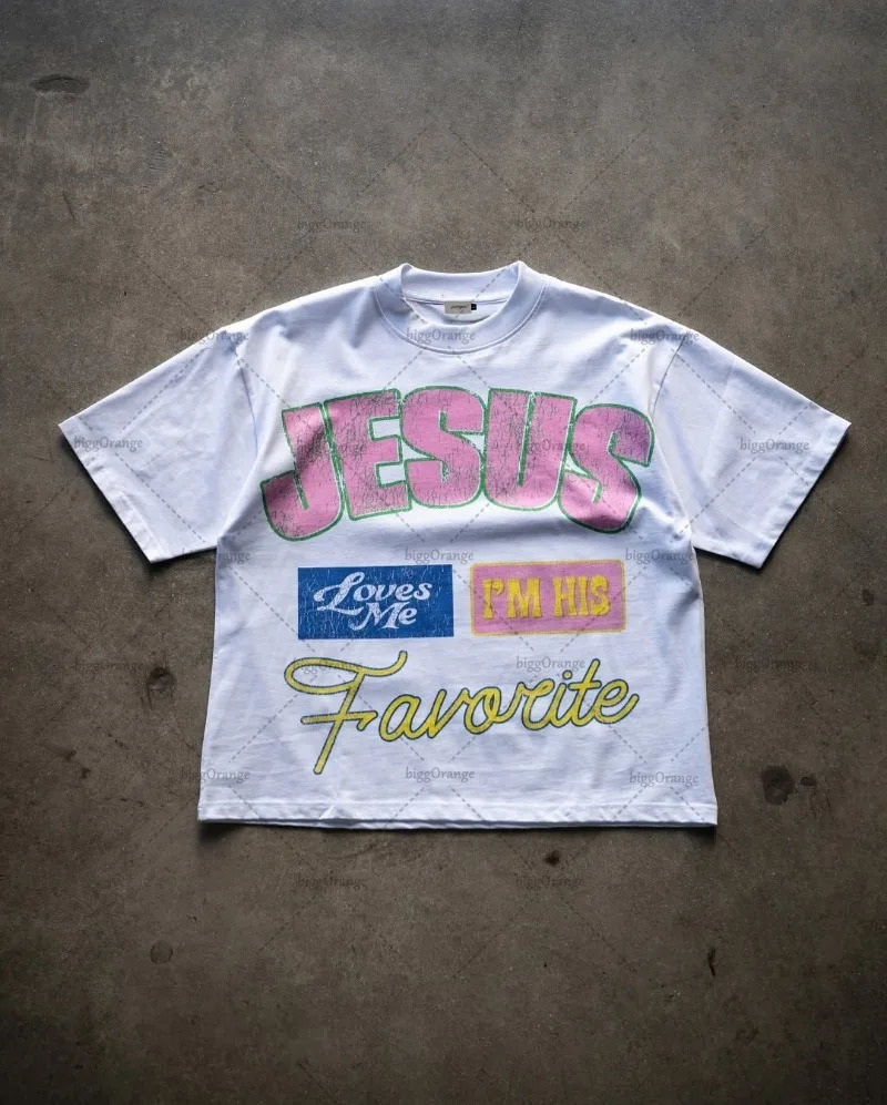 2025 summer American street style short-sleeved fashion men clothing Y2k top Harajuku hip hop letter print oversized T-shirt 250409