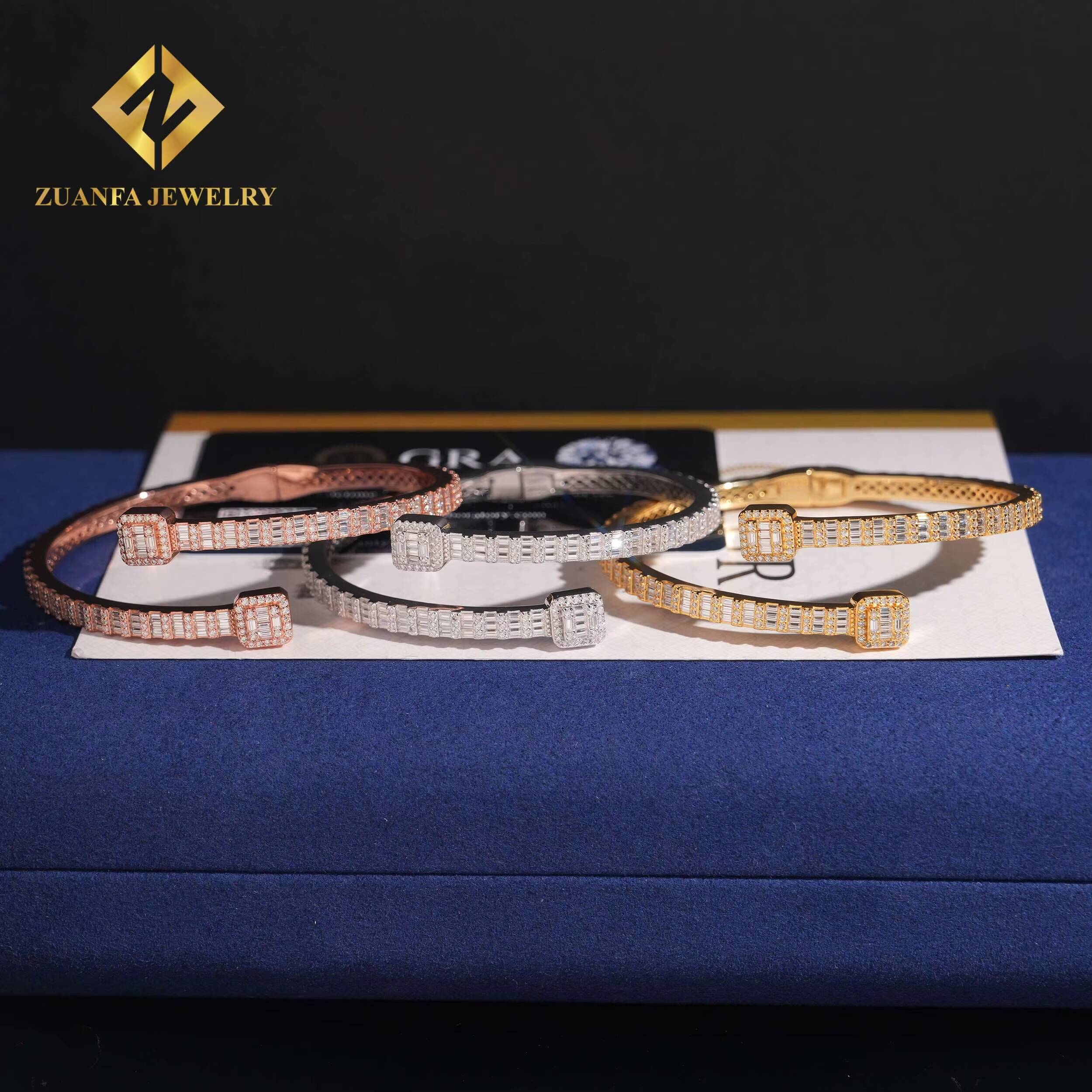 New Arrival Designs Moissanite Bracelet 925 Silver Gold Plated Pass Diamond Tester Moissanite Womens Bracelet Hot Sale with GRA