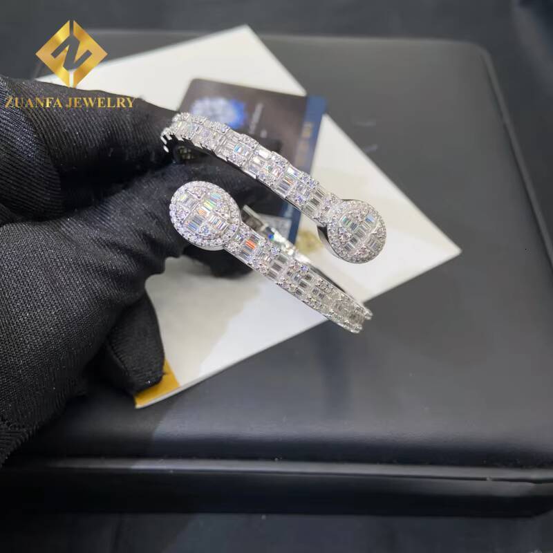 New Arrival Designs VVS1 Moissanite Bracelet 925 Silver Pass Diamond Tester Moissanite Womens Bracelet with GRA Certification