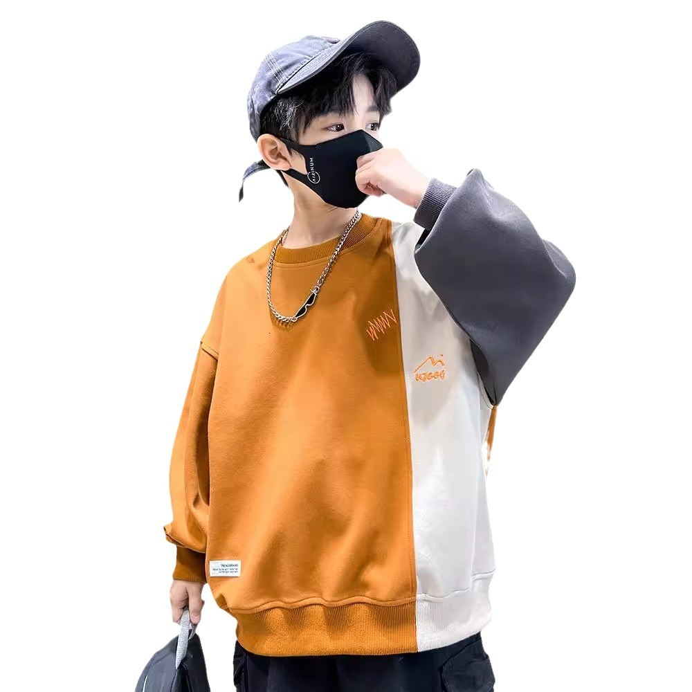 GS- Ddmyshoesvip Boys Big Explosive Street Korean Version Hoodie Autumn Styles New Children S Clothing Spring Top Trendy And Western Style