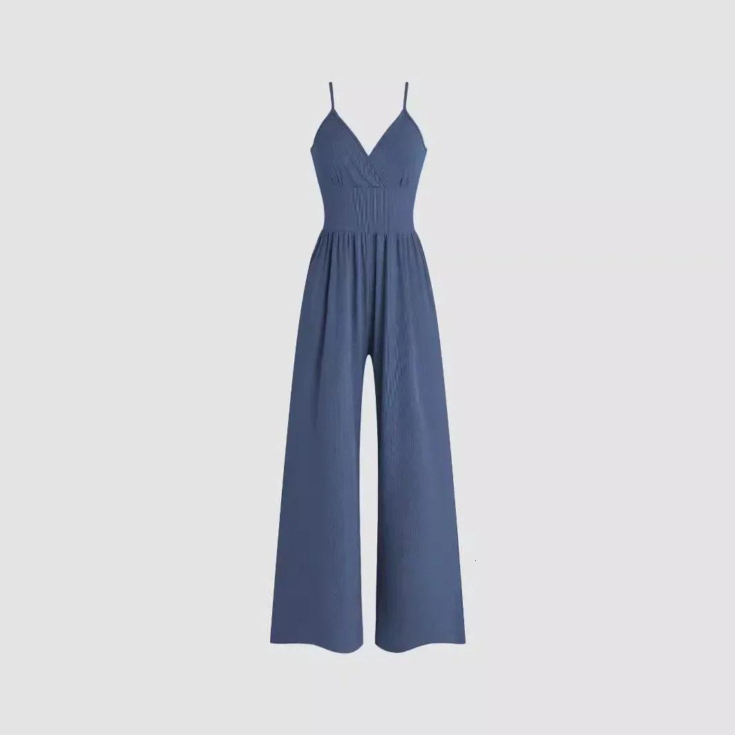 Elegant multicolor casual fashion jumpsuit summer Trouthers suit vest waist fit shorts womens overseas trade stocks 250410