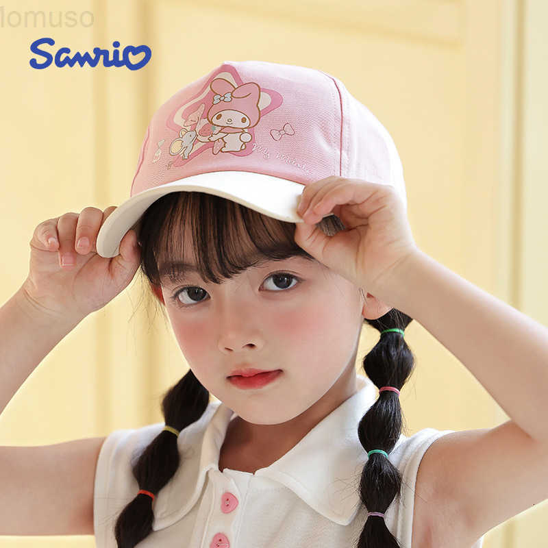Sanrio Childrens Spring Summer Baseball Cap Girls Sun Hat Boys Duckbill Cap My Melody Casual Hat Cartoon Girls H251110