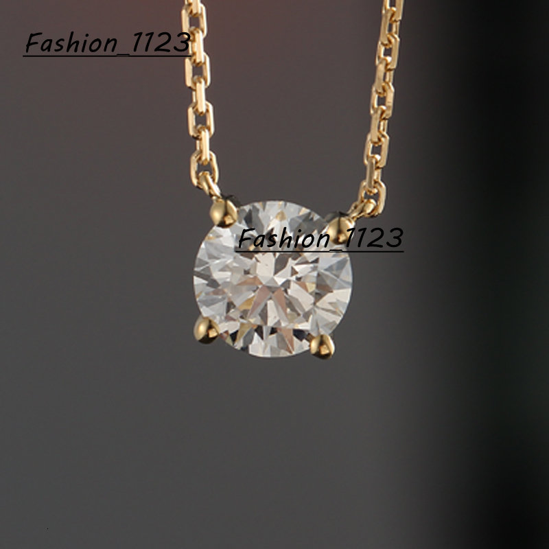 Wholesale Moissanite Diamond Jewelri Customized 9/10/14/18K Moissanite Pendant Necklace for Woman Gift