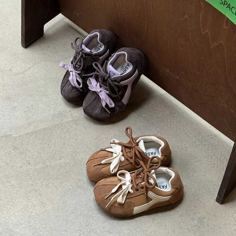 Korean version childrens color blocked shoes 2025 autumn new item boys soft sole casual girls sports shoesT251110