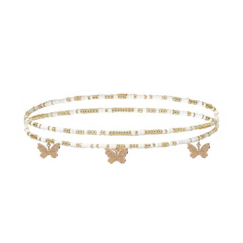 Bohe Waist Beads for Wen African Summer Beach Jewelry Double layer Starfish Flower Pendant Bikini Belly Chain X250410