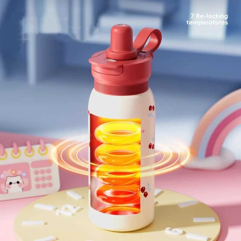 Fashionable cup 500ml Cartoon Thermos Cup Straw Insated Water Bottle Stainless Steel Coffee g Leak-proof Vacuum Flask for Girls Y251110