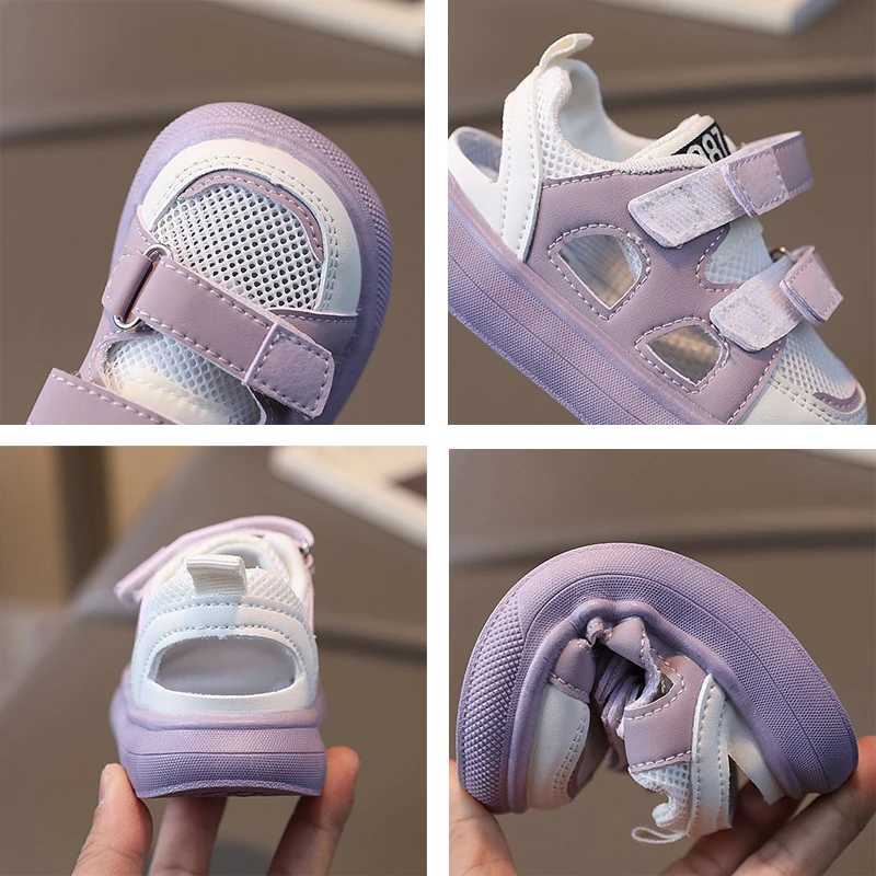 Childrens sandals boys girls childrens mesh sports shoes non slip soft soled childrens shoes summer breathable baby shoes Z250410