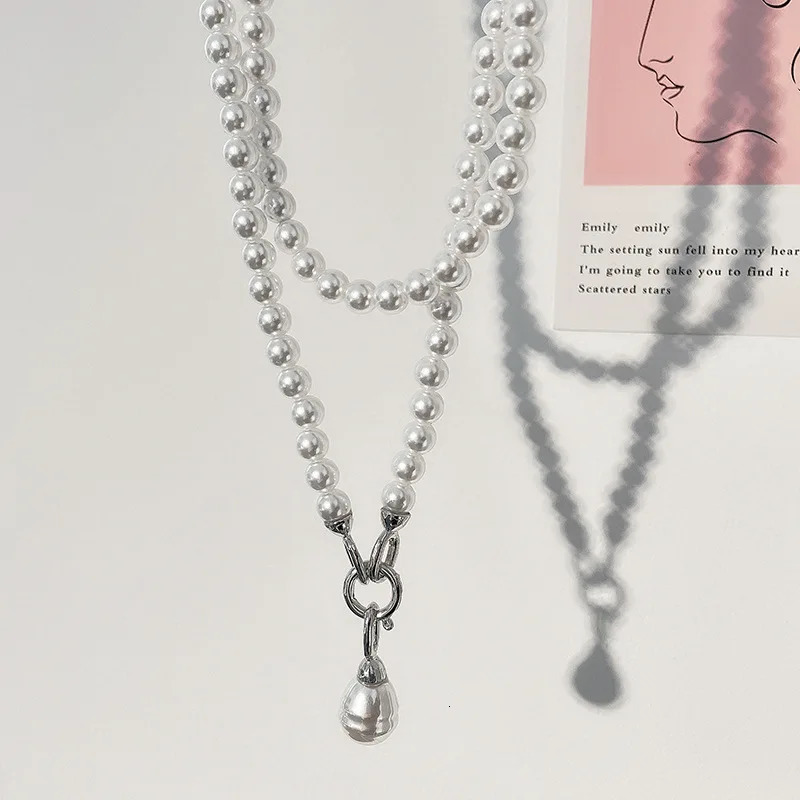 Elegant Pearl Pendant Necklace for Women Waist Chain Ins High-end Cool Wind Suit Diagonal Shoulder Decoration Chain Festival 250409