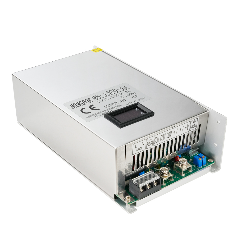 1500W 48V 31A digital display adjustable industrial power supply light with monitoring adapter transformer 0-48V AC to DC SMPS 220V input