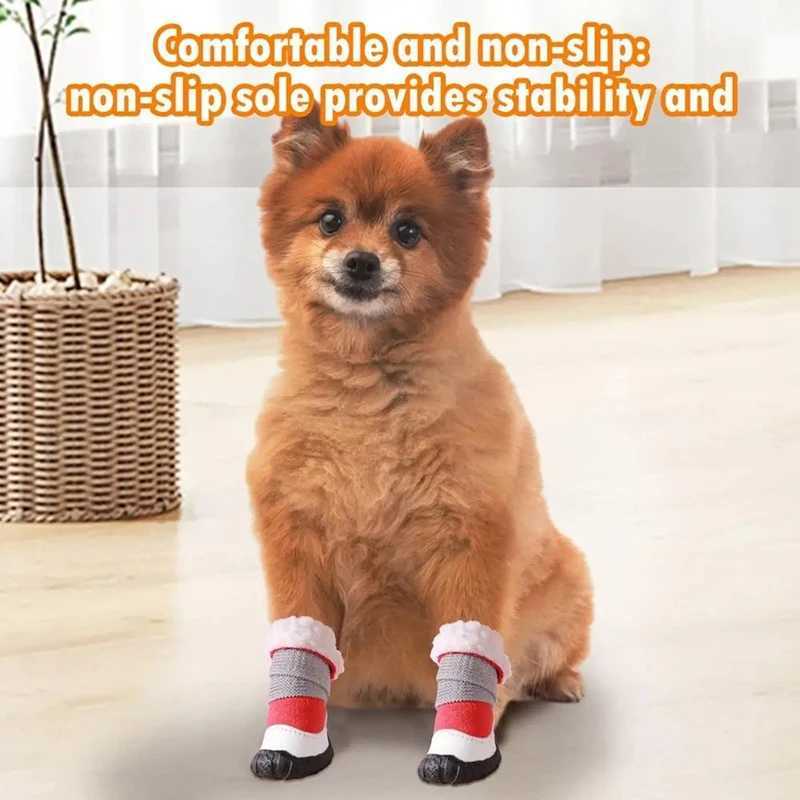 New Arrival 4pcs dog shoes for winter comfort and warmth pet dog Chihuahua rain boots waterproof outdoor anti slip puppy sports shoes Z250409