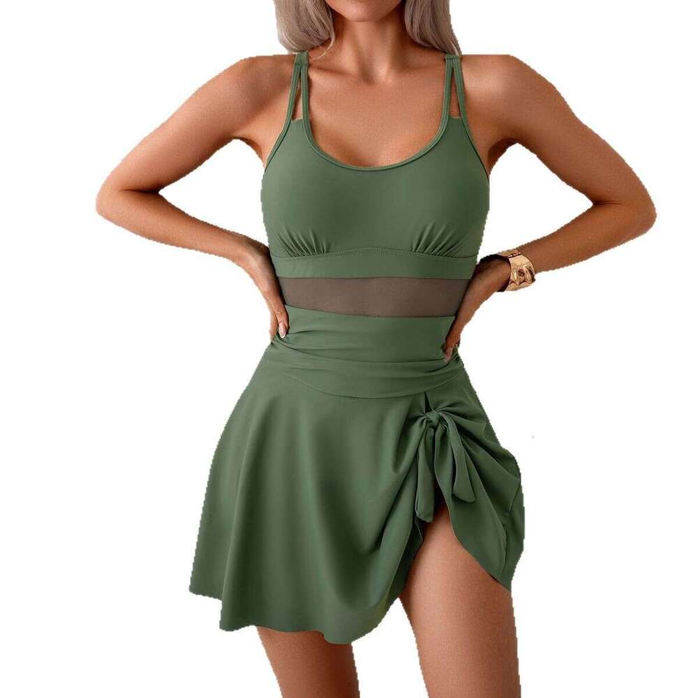 European American swimwear one-piece women's swimsuit skirt manufacturer wholesale 2025 new style chic and elegant clothing