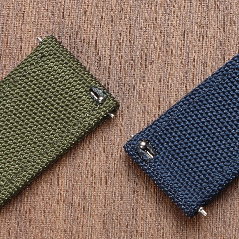 Quick Release Nylon Sailcloth Watch Strap 18mm 19mm 20mm 21mm 22mm 24mm Butterfly Buckle Band For Watchband 251107