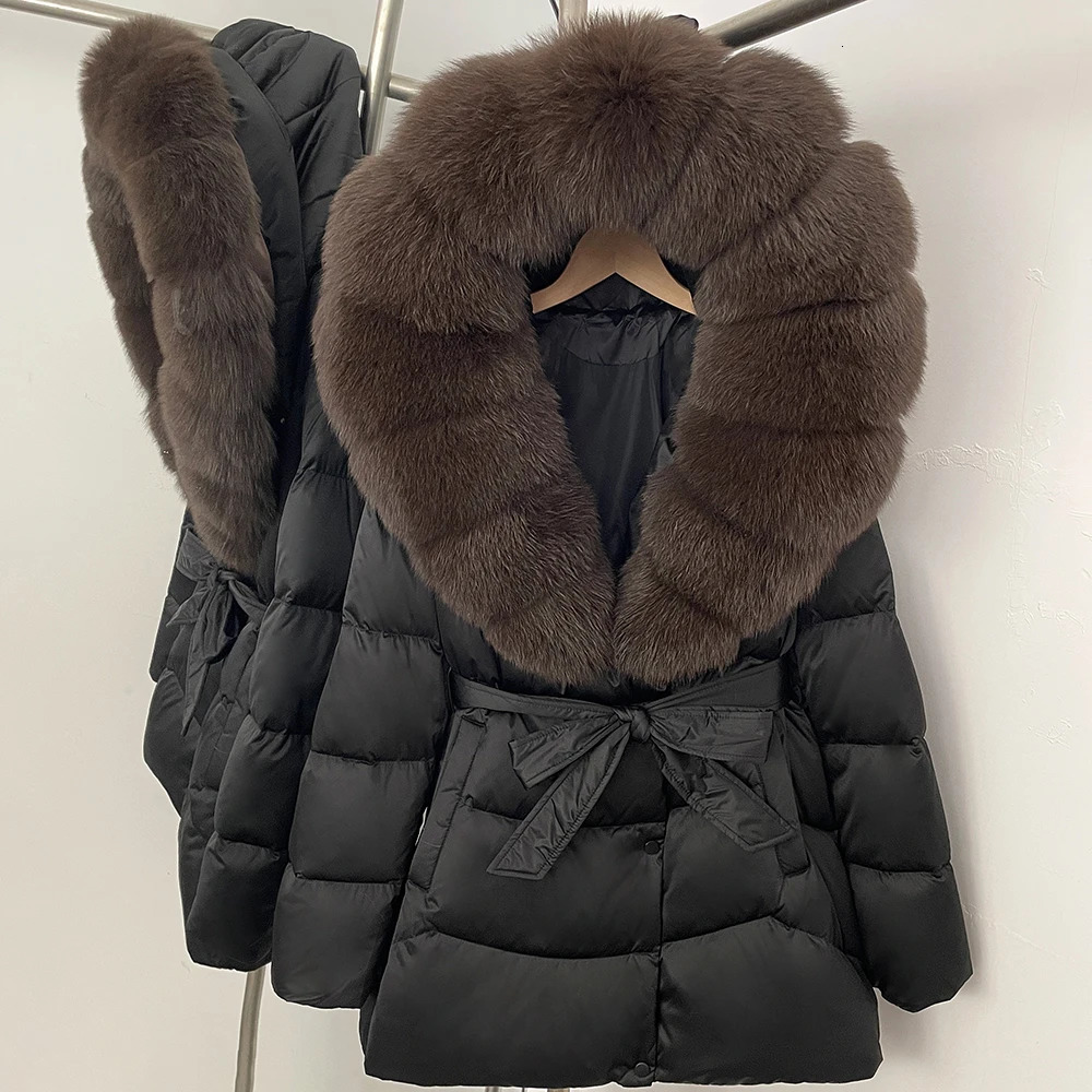 OFTBUY y Large Natural Silver Fox Fur Hooded Thick Warm Female Parkas Waterproof Winter 90 Duck Down Jacket Women 251110