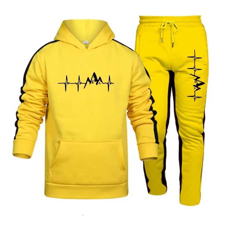 2024 Jogging Mens Tracksuit Print Casual Hot Sales Comfortable Hooded Sweatshirt Suit Daily Sports HighQuality 2 Piece Set S-4XL W251110