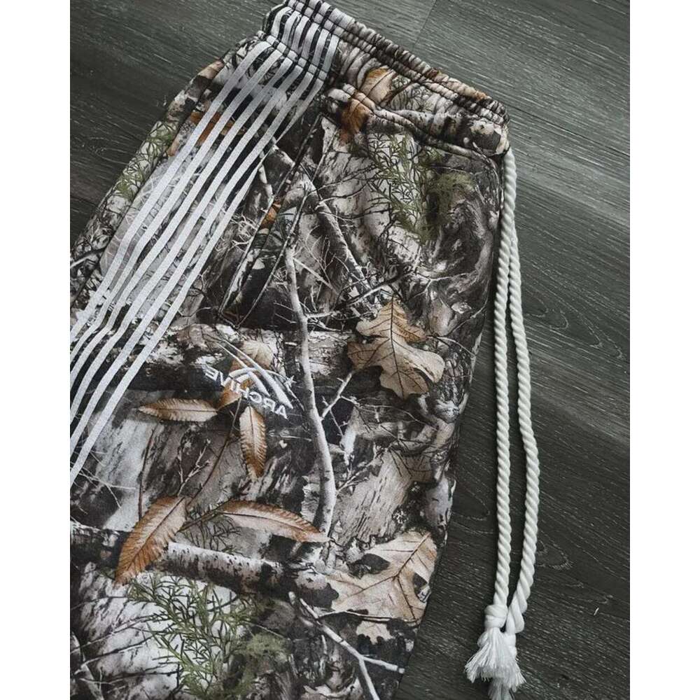 Y2k Streetwear Retro Sweatpants Gothic Hip Hop Camouflage Pattern Loose Casual Mens And Womens Stretch Waist Jogging Pants