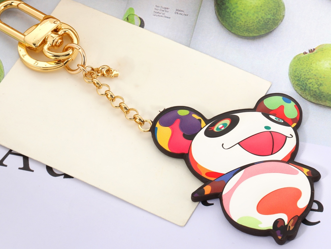 designer keychain women Letters keychain wallet llavero Car Key Chain Buckle jewelry Keyring panda Keychains bag chain Lanyards box
