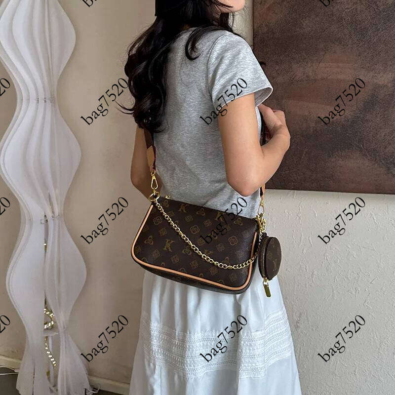 2025 Summer Quilted Chain Bag, Printed Underarm Purse for Women, Vintage Shoulder Tote, Luxe Crossbody Bag