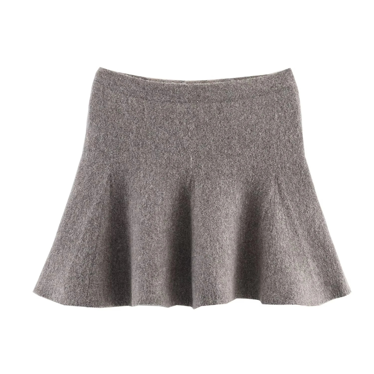 autumn and winter fashion womens clothing loose slimming versatile short knitted jacket half skirt set 251110