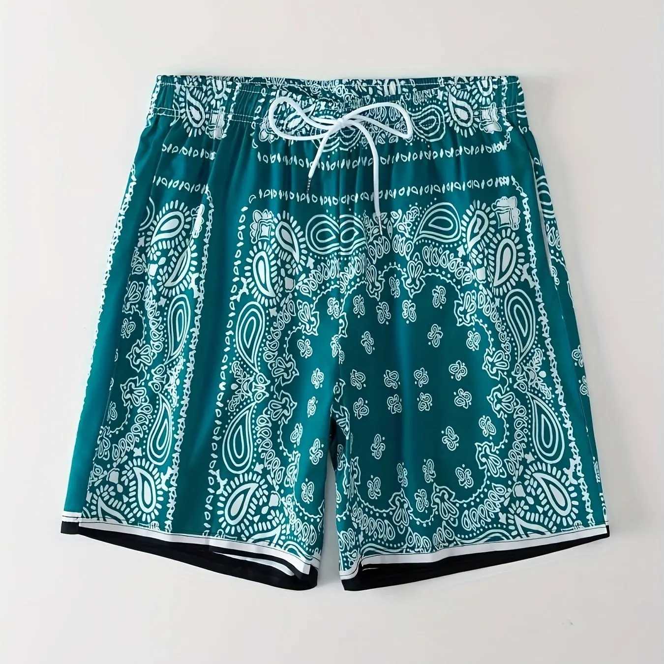 Mens 3D retro printed trendy sports shorts soft and comfortable casual beach and beach vacation shorts S-5XL X250410