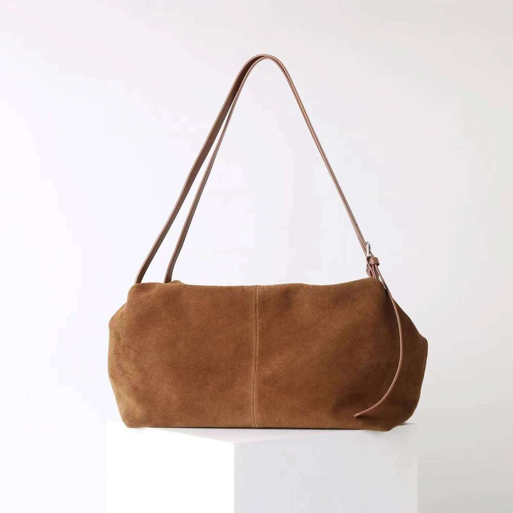 Suede Women's Tote Autumn And Winter New Niche Design Large Capacity Frosted Cowhide Vintage Slack Handbag Shoulder Bag 251110