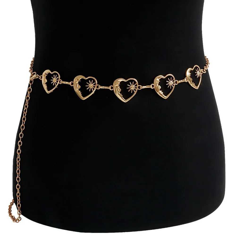 Punk Hip Hop Full Match Waist Chain Love Retro Metal Wand Strap Retro Dress High Waist Chain Strap X250410