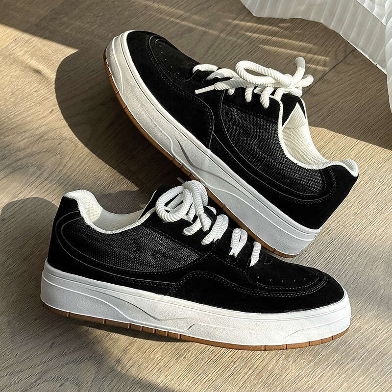 Suede Black Versatile Basic Style Student Cloth Spring Autumn New Men's Casual Shoes
