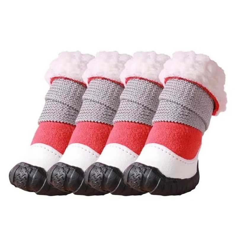 New Arrival 4pcs dog shoes for winter comfort and warmth pet dog Chihuahua rain boots waterproof outdoor anti slip puppy sports shoes Z250409
