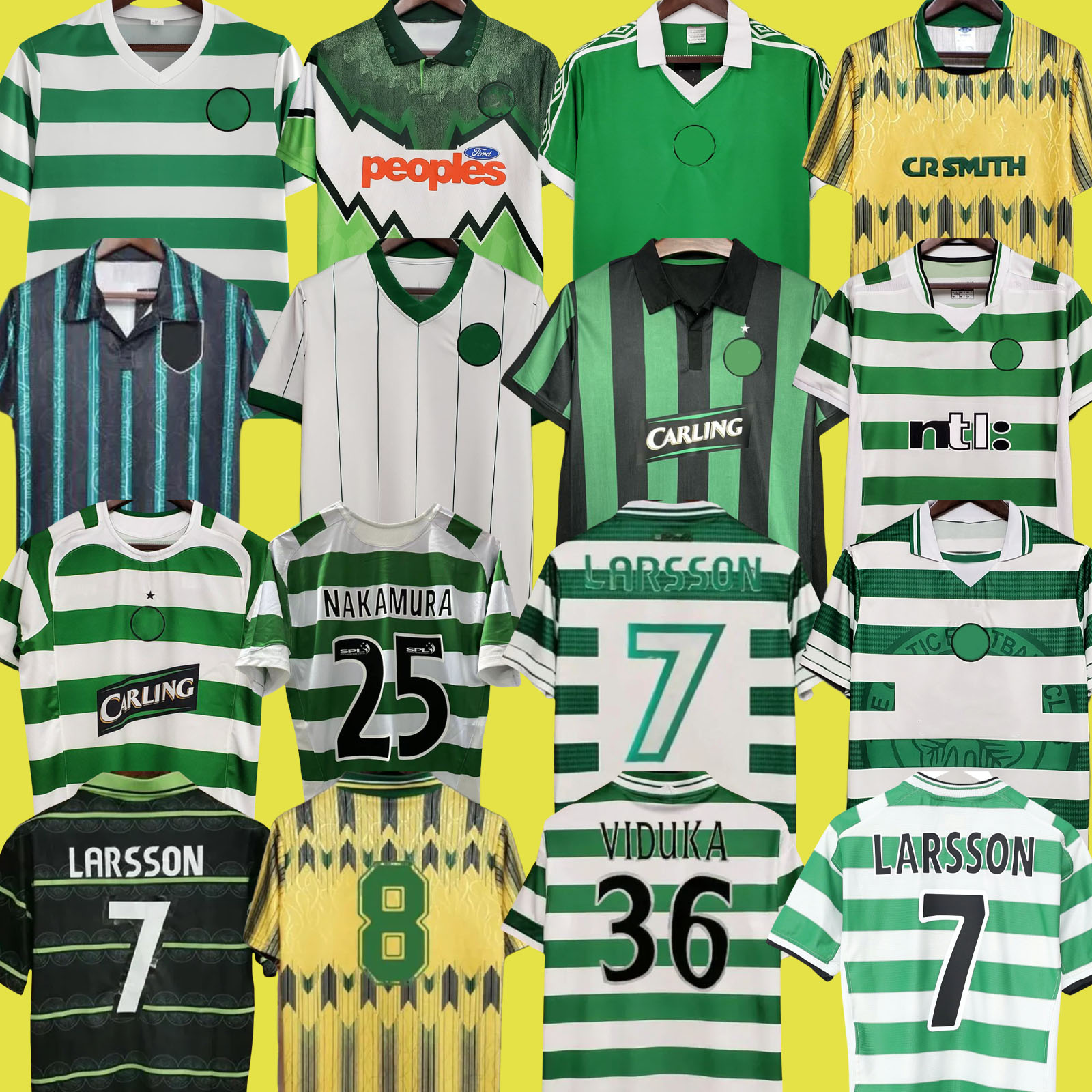 celticfc jerseys retro 01 02 soccer jerseys HOME 95 96 97 98 99 football shirts LARSSON Sutton NAKAMURA KEANE black Sutton 05 06 07 08 89 91 92 84 85 DALGLISH CeLtICSS