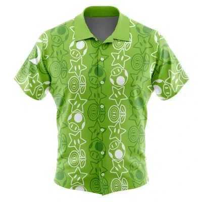Holiday Getup Luigi Bros Button Up Hawaiian Shirt Mens Japanese Casual Shirt Summer Parenting CHIldrens Clothing X250410